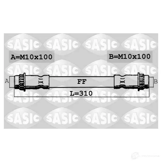 Тормозной шланг SASIC 3660872435637 6604033 FS M54GD 2137385