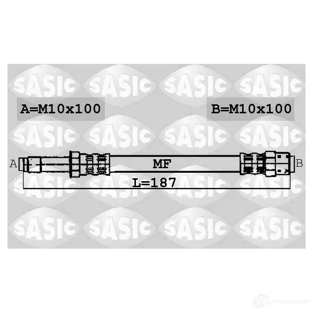 Тормозной шланг SASIC 6606006 2137396 3660872389220 1Z0U HUB