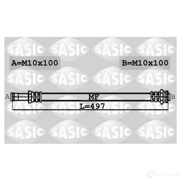 Тормозной шланг SASIC R AN3X 3660872389305 2137404 6606014