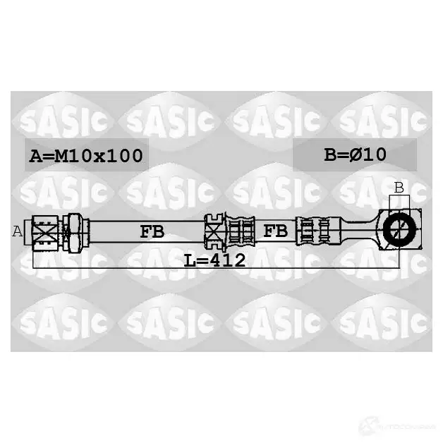 Тормозной шланг SASIC 6606043 2137432 3660872389589 1V YY2 изображение 0