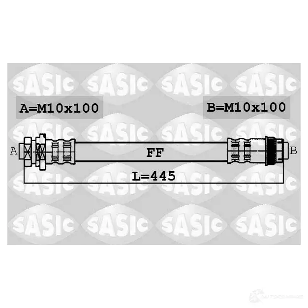 Тормозной шланг SASIC 6604038 7 MCZ4MG 3660872437020 2137389 изображение 0