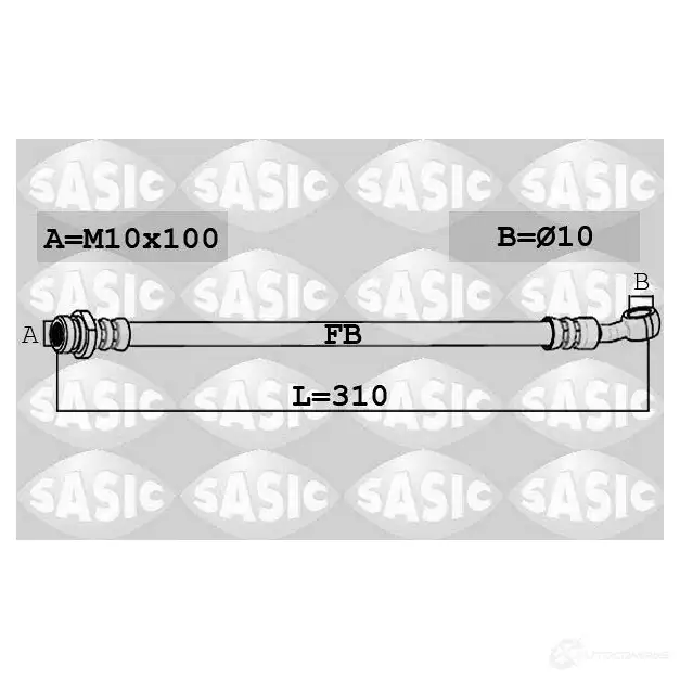 Тормозной шланг SASIC 2137583 3660872436603 6606212 UKHI8 Q