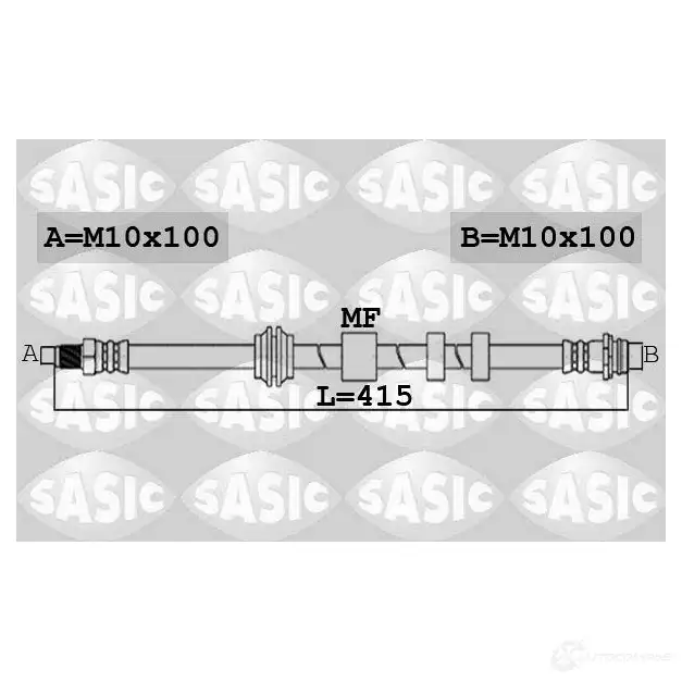 Тормозной шланг SASIC 6606221 2137591 SZV4 VPK 3660872436689 изображение 0