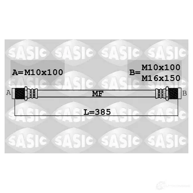 Тормозной шланг SASIC 3660872437860 2137602 VEC80 4 6606233