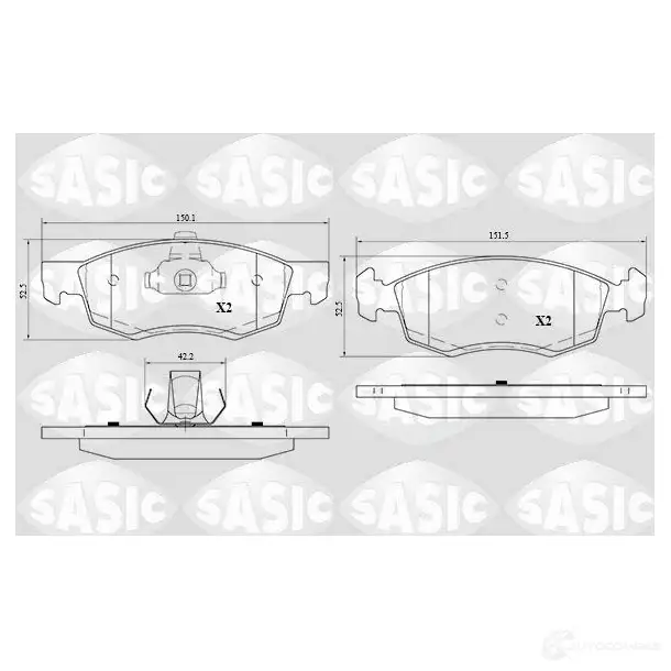 Тормозные колодки дисковые, комплект SASIC 24 673 1424961544 24674 6214030 изображение 0