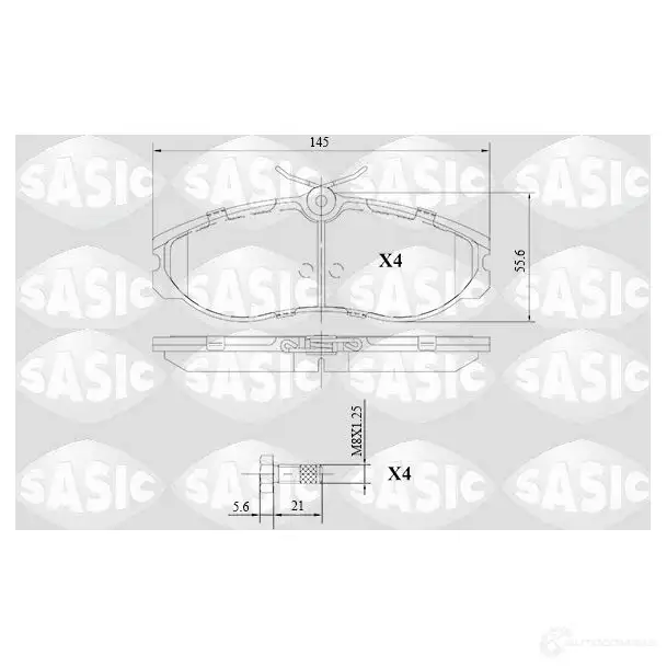 Тормозные колодки дисковые, комплект SASIC 1G 06FT 6216135 1437836851 изображение 0