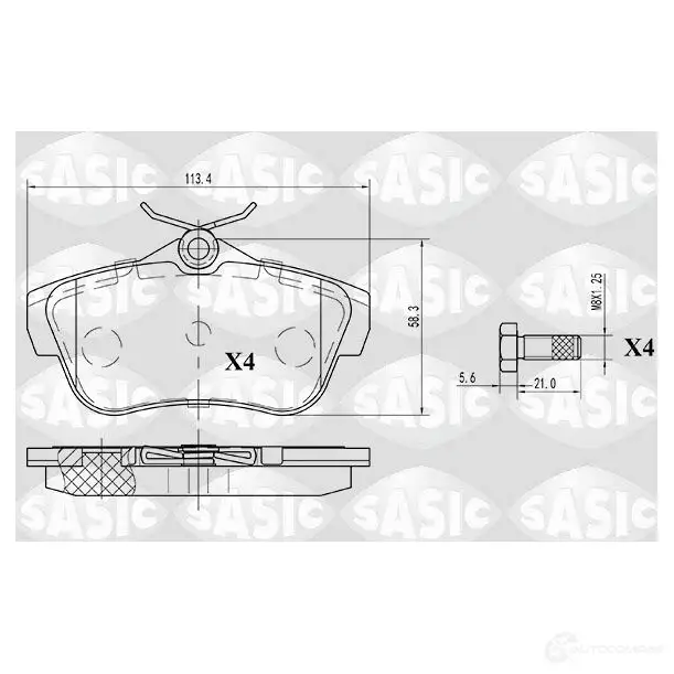 Тормозные колодки дисковые, комплект SASIC 2 4578 2136963 6210037 WBR8AEL изображение 0