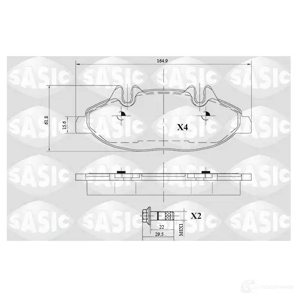 Тормозные колодки дисковые, комплект SASIC 6216081 QENG1HW 1424961569 24 007