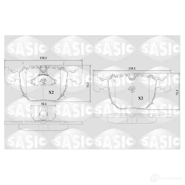 Тормозные колодки дисковые, комплект SASIC 6216147 1437837263 M10 CSJR