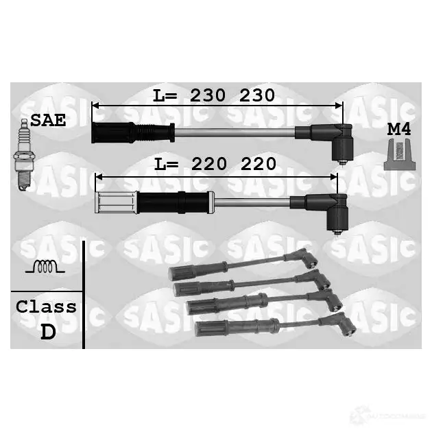 Высоковольтные провода зажигания SASIC AEC 2J 1437830076 9286045 изображение 0