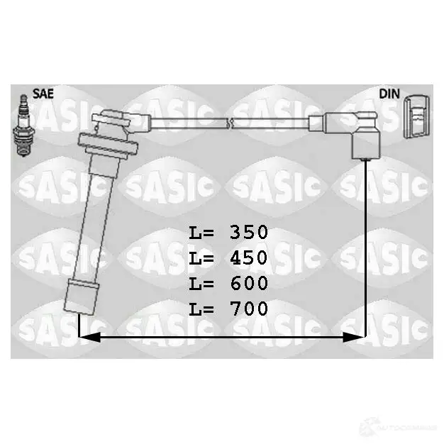 Высоковольтные провода зажигания SASIC XGRCP YC 93439667 3660872414823 9286011