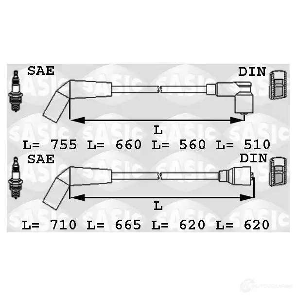 Высоковольтные провода зажигания SASIC 93339349 I YXL29 3660872413123 9286032 изображение 0