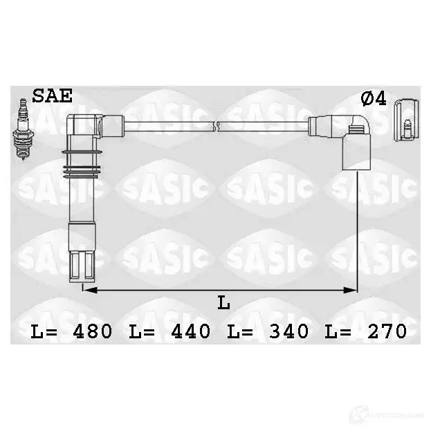 Высоковольтные провода зажигания SASIC 9286013 EDJ7 IB9 3660872413093 93444491 изображение 0