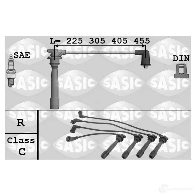 Высоковольтные провода зажигания SASIC KCZ VD 1437831543 9286051 изображение 0