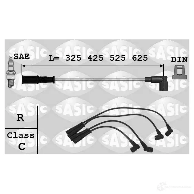 Высоковольтные провода зажигания SASIC 9286017 64 W9B 3660872414854 93434447 изображение 0