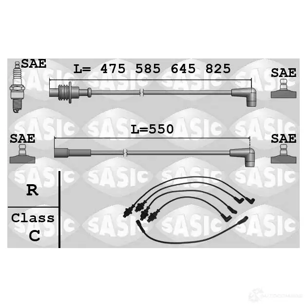 Высоковольтные провода зажигания SASIC 9280005 1437830083 HYG NSVR изображение 0