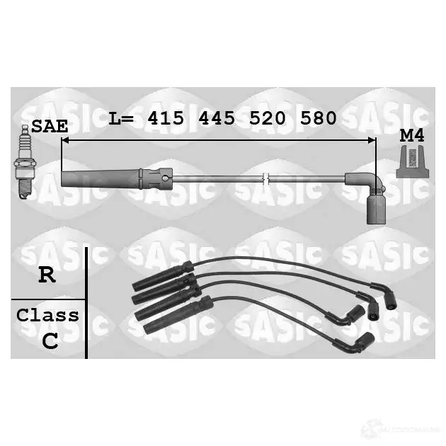 Высоковольтные провода зажигания SASIC 9286003 3660872412133 2140874 0SS9V C