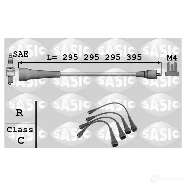 Высоковольтные провода зажигания SASIC 9284001 93415605 3660872412959 DQ P87LB изображение 0