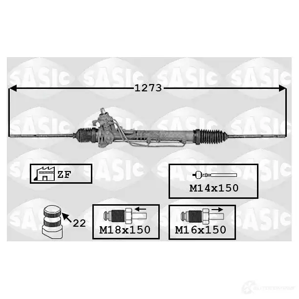 Рулевая рейка SASIC 3660872318275 2137744 T0 RLBS 7006145 изображение 0