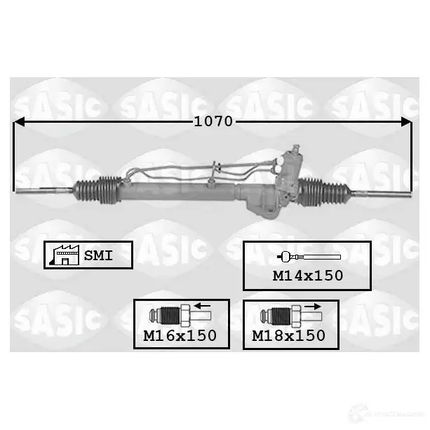 Рулевая рейка SASIC 2137711 7006108 8T8LE P 3660872317957