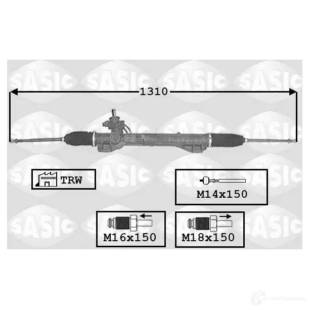 Рулевая рейка SASIC 9Y KI15 2137672 7006061 3660872367105 изображение 0