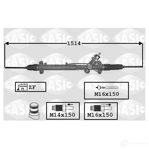 Рулевая рейка SASIC 3660872347541 7006048 C7KDQ JW 2137660