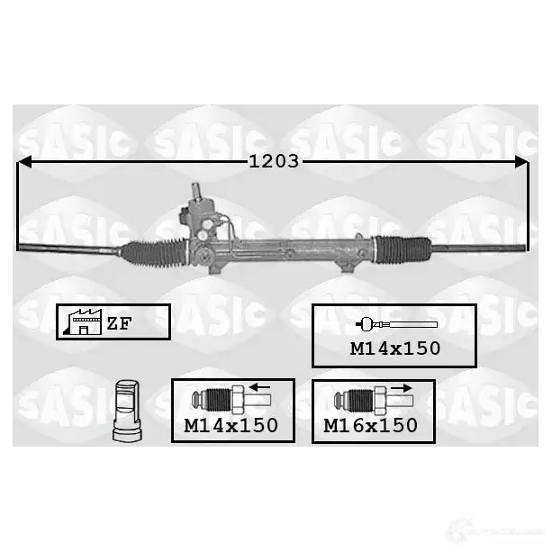 Рулевая рейка SASIC 3660872366955 M1GO MP2 7006020 2137643