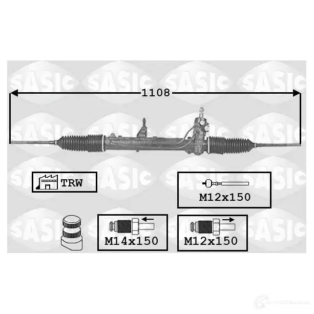 Рулевая рейка SASIC 2137954 7176002 M4ZFP 1H 3660872371119