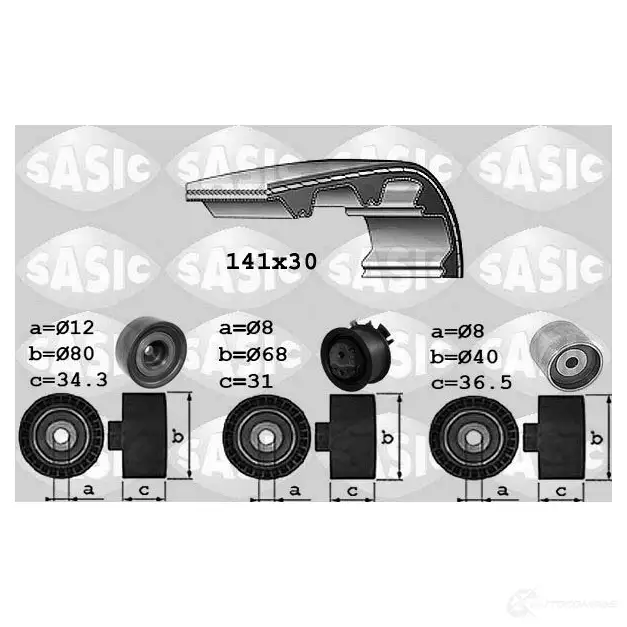 Комплект ремня ГРМ SASIC 1756044 E7VS 7 2131645 3660872431868 изображение 0