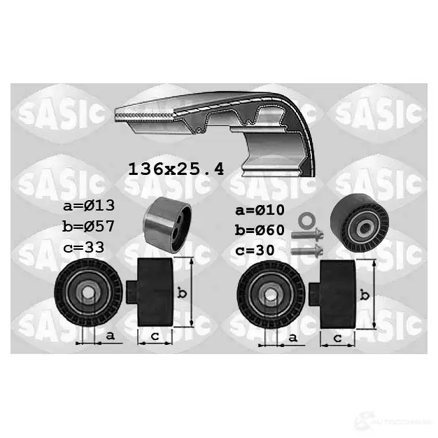 Комплект ремня ГРМ SASIC 3660872430885 1750035 2131580 5 IDDG изображение 0