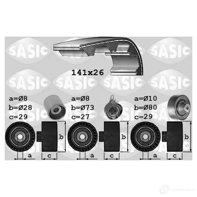 Комплект ремня ГРМ SASIC 02SD W6 3660872431905 1756049 2131649 изображение 0