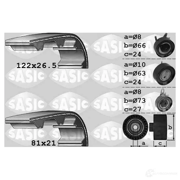 Комплект ремня ГРМ SASIC 3660872431585 2131641 LW 5T8 1756040