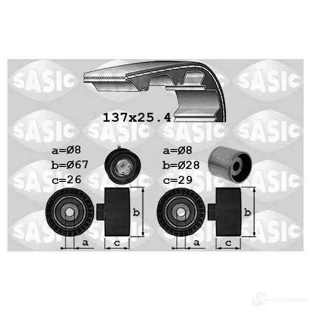 Комплект ремня ГРМ SASIC 2131639 GI TU1 1756038 3660872431523 изображение 0