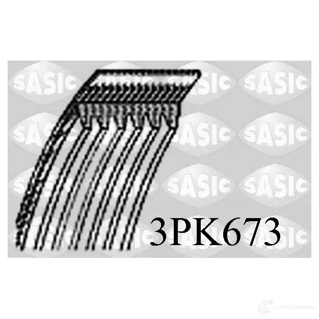 Приводной ремень поликлиновой SASIC 3PK673 0HX198 1424758159 3P K673 изображение 0