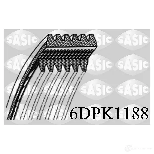Приводной ремень поликлиновой SASIC 6PK 1188 6DPK1188 5DQOQ7V 1424758287 изображение 0