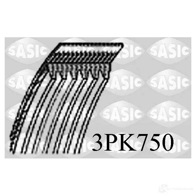 Приводной ремень поликлиновой SASIC 3PK 750 JTEOXB 1424758164 3PK750 изображение 0