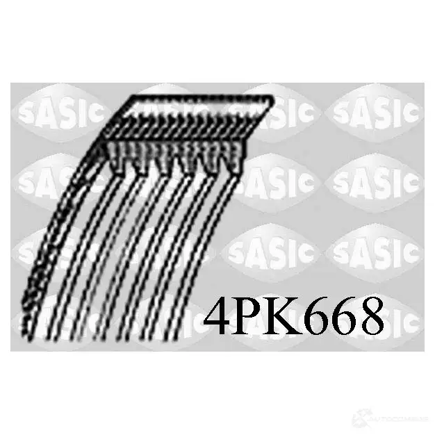 Приводной ремень поликлиновой SASIC 4PK668 1437838382 H24A VJ изображение 0