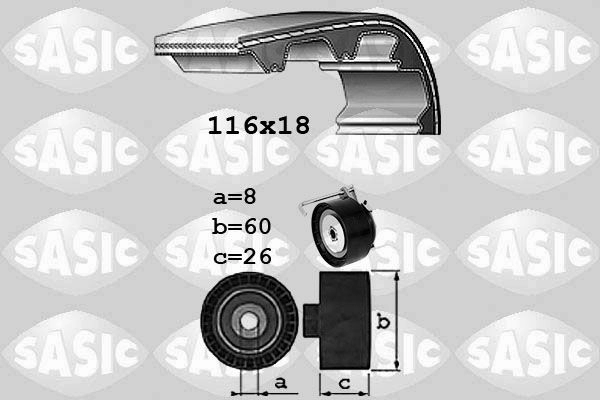 Комплект ремня ГРМ SASIC 1756090 ZW41 4S 1440462468