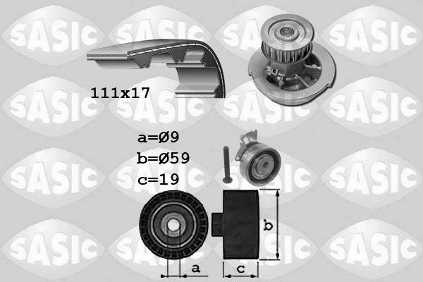 Комплект ремня ГРМ с помпой SASIC 1440462479 E 55N2 3906100