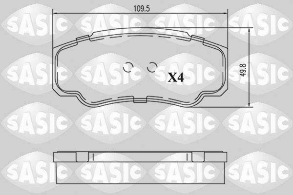 Тормозные колодки дисковые, комплект SASIC 6210089 B UEOUZ 1439899039