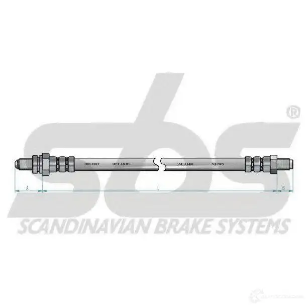 Тормозной шланг SBS 1330852580 2386221 SGS7 06 изображение 1