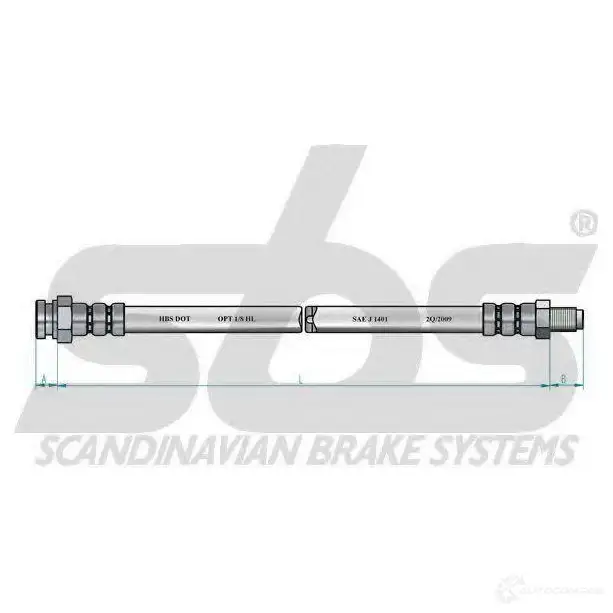 Тормозной шланг SBS 4ZCP5 W 1330851918 2385823 изображение 1
