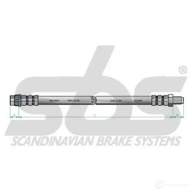 Тормозной шланг SBS DYO N4S 1330851922 2385827 изображение 1