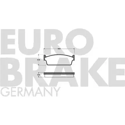 Тормозные колодки, дисковые, комплект EUROBRAKE ZI84JP NA1UA Y 5502222233 3937308 изображение 0