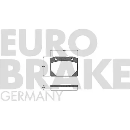 Тормозные колодки, дисковые, комплект EUROBRAKE WVA 20166/17,5 RUY14 3937345 5502222307 изображение 0