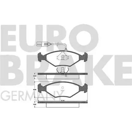Тормозные колодки, дисковые, комплект EUROBRAKE 70IQ0WK WVA 21195/18 3937358 5502222330 изображение 0