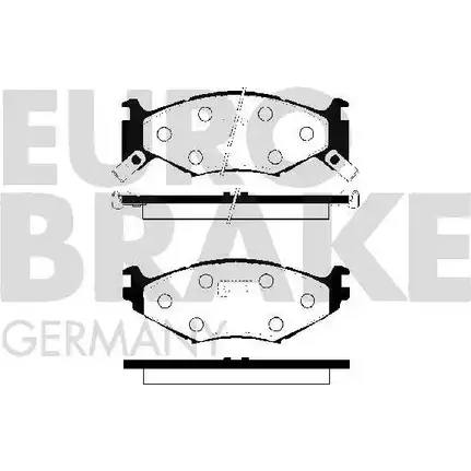 Тормозные колодки, дисковые, комплект EUROBRAKE 5502229307 9CQD70 WVA 21815/17 3938140 изображение 0