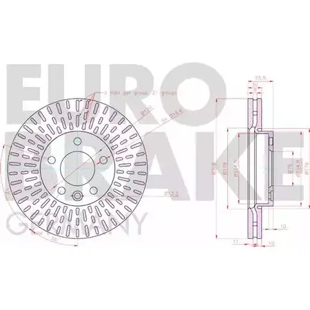 Тормозной диск EUROBRAKE 3939468 0 98FG0 M1P0TD 58152047171 изображение 0