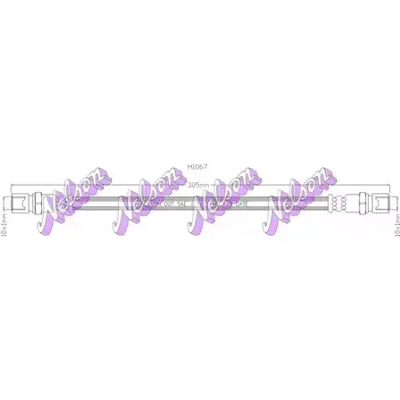 Тормозной шланг BROVEX-NELSON 0 JCG7J 3970723 7RLG68M H1067
