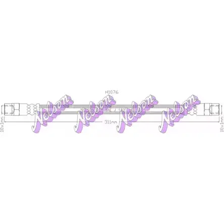 Тормозной шланг BROVEX-NELSON 6QKHSH H1076 QOP OP 3970726